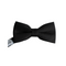 Black Solid Cotton Kid's Pre-Tied Bow Tie
