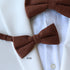 Brown Solid Cotton Kid's Pre-Tied Bow Tie