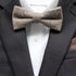 Heathered Brown Plaid Wool Kid's Pre-Tied Bow Tie