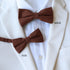 Brown Solid Cotton Kid's Pre-Tied Bow Tie