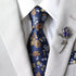 Blue Modern Wide Men's Necktie