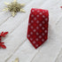 Red Snowflakes Holiday Slim Tie for Men