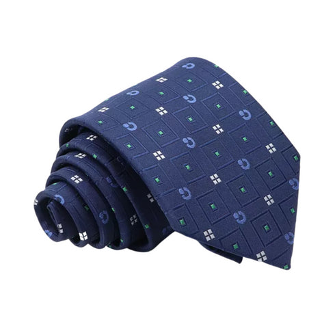 Blue Modern Wide Men's Necktie