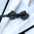 Lavender Pointed Tip Rhinestone Crystal Bow Tie