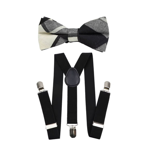 Elastic Suspenders & Bow Tie Set for Kids