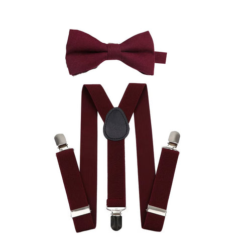 Elastic Suspenders & Bow Tie Set for Kids