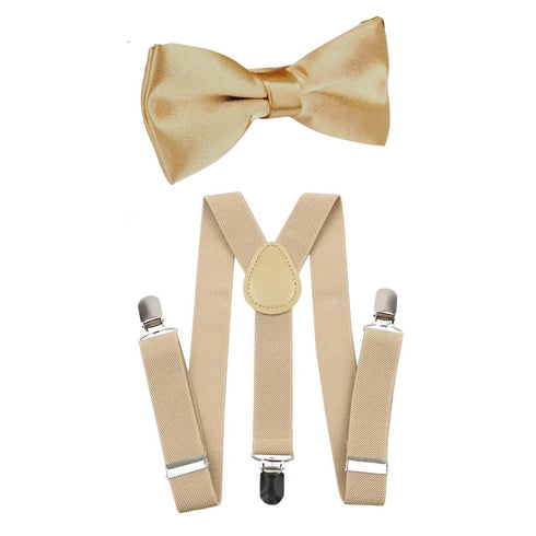 Elastic Suspenders & Bow Tie Set for Kids