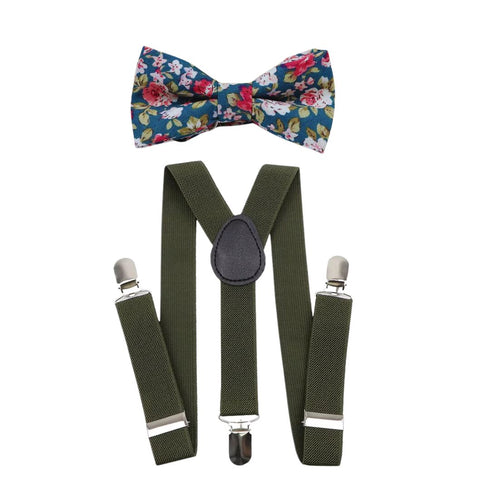 Elastic Suspenders & Bow Tie Set for Kids