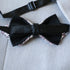 Silver Pointed Tip Rhinestone Crystal Bow Tie