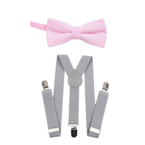 Elastic Suspenders & Bow Tie Set for Kids