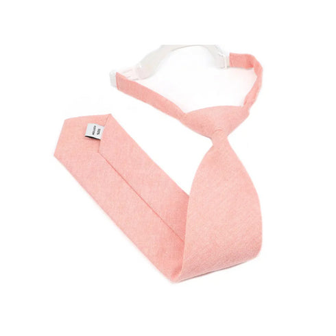 Salmon Peach Solid Kid's Pre-Tied Tie
