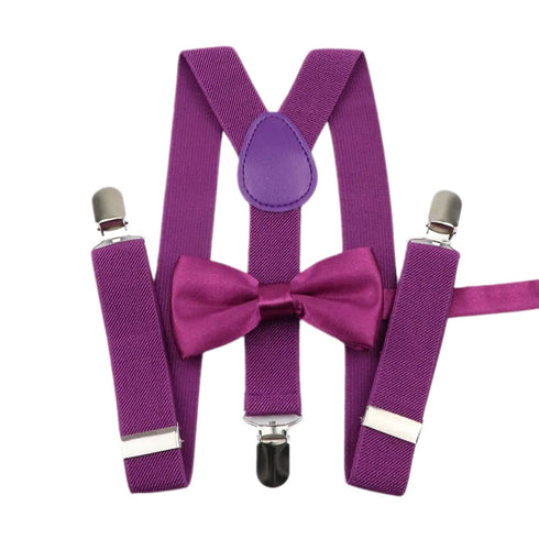 Elastic Suspenders & Bow Tie Set for Kids