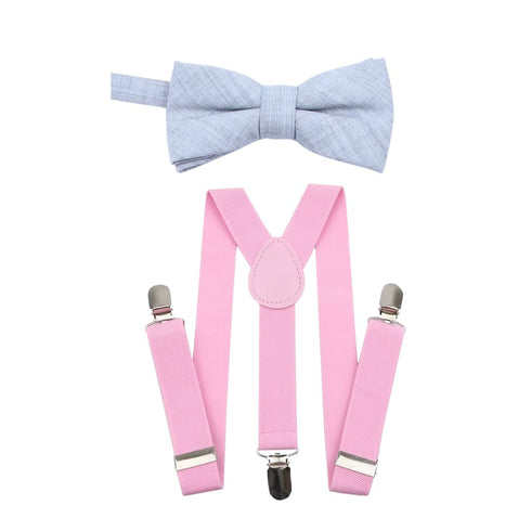 Elastic Suspenders & Bow Tie Set for Kids