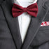 Burgundy Solid Cotton Adult Pre-Tied Bow Tie