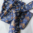 Clara Blue & Gold Floral Traditional Wide Tie
