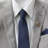 Rory Steel Blue Solid Pocket Square
