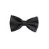 Black Solid Cotton Adult Pre-Tied Bow Tie