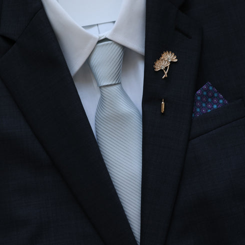 Peyton Silver Textured Tie