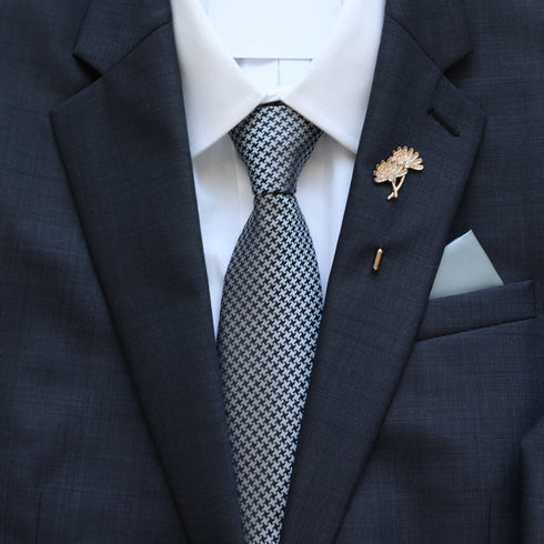 Sadie Black and White Houndstooth Tie