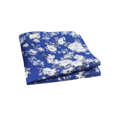 Levi Blue Floral Pocket Square