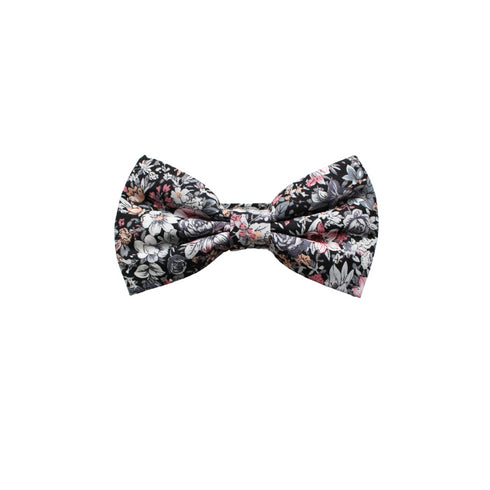 Bisbee Black Floral Adult Pre-Tied Bow Tie