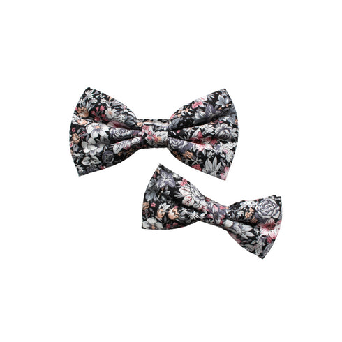 Bisbee Black Floral Adult Pre-Tied Bow Tie