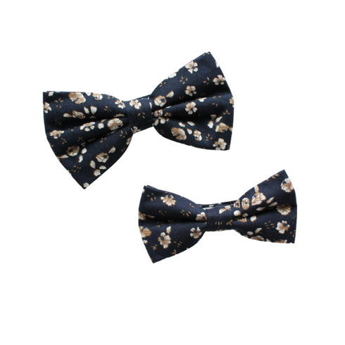 Eureka Black Floral Adult Pre-Tied Bow Tie