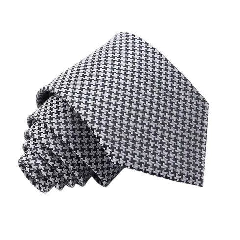 Sadie Black and White Houndstooth Tie