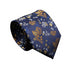 Clara Blue & Gold Floral Traditional Wide Tie