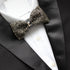 Platinum Rhinestone Crystal Bow Tie