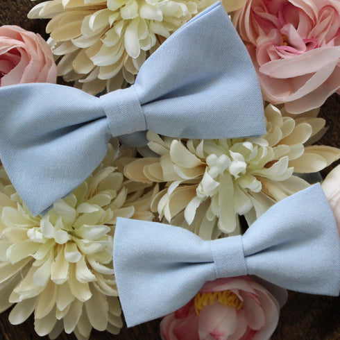 Light Blue Bow Tie (Pre-Tied)