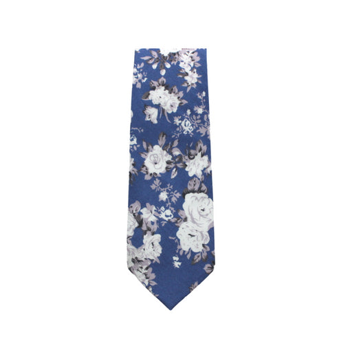 Levi Blue Floral Skinny Tie