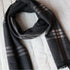 Classic Gray Plaid Men's Wool Blend Winter Scarf