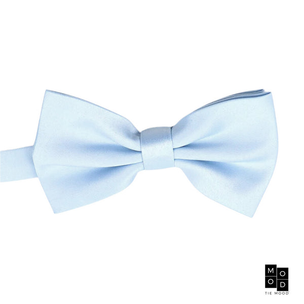 Sky Blue Satin Bow Tie