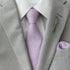 Lavender Cotton Solid Traditional Wide Extra Long Length Tie