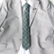 Green Plaid Wool & Cotton Blend Skinny Necktie