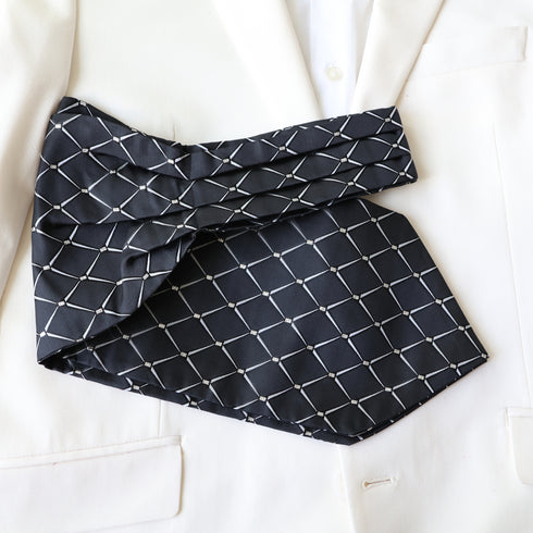 Modern Design Black Ascot Tie