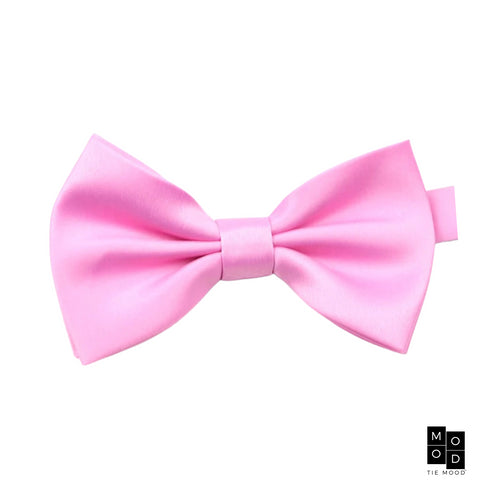 Candy Pink Satin Adult Pre-Tied Bow Tie