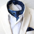 Modern Blue Paisley Ascot Tie