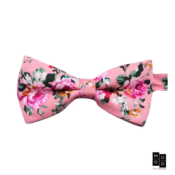 Ari Pink Floral Kid's Pre-Tied Bow Tie