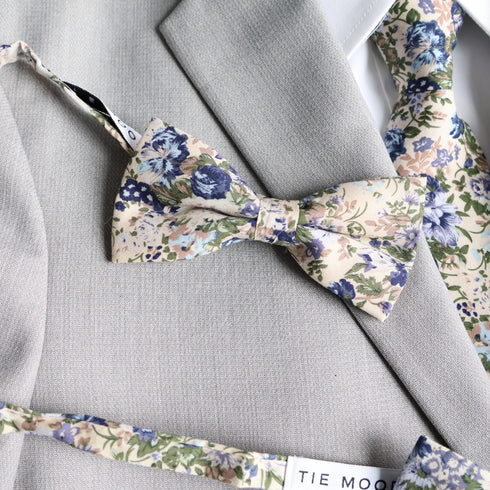Tuscany Olive Green Floral Kid's Pre-Tied Bow Tie