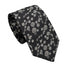 Macy Black Floral Skinny Tie & Pocket Square Set