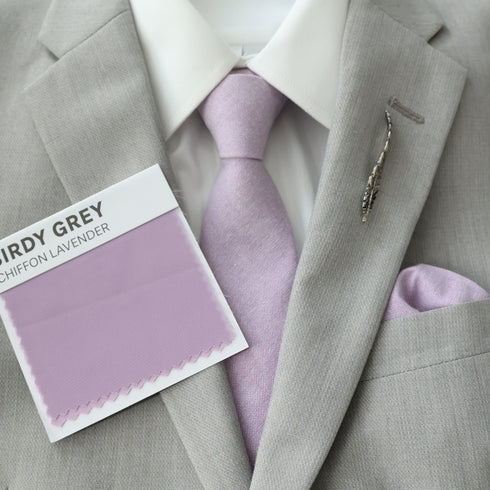 Lavender Cotton Solid Traditional Wide Tie
