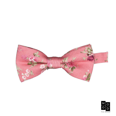 Avis Pink Floral Adult Pre-Tied Bow Tie