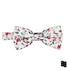 Milan White Floral Adult Pre-Tied Bow Tie