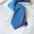 Royal Blue Two-Tone Solid & Floral Tie