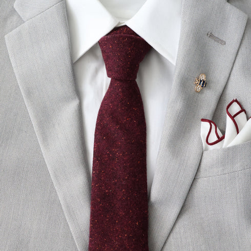 Cabernet Wool Blend Modern Slim Tie