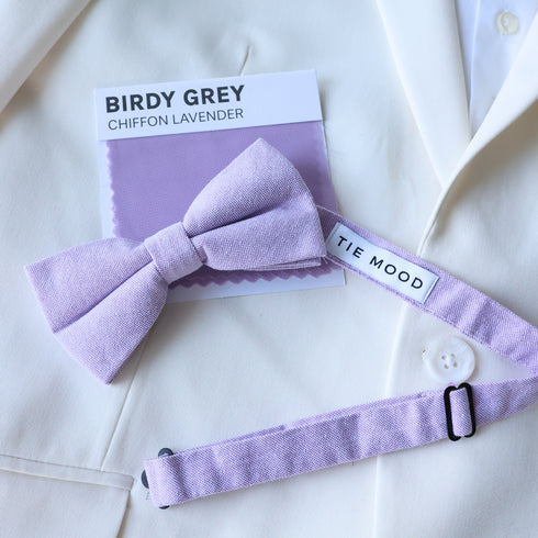 Lavender Cotton Solid Adult Pre-Tied Bow Tie