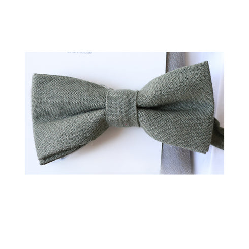 Moss Green Solid Kid's Pre-Tied Bow Tie