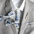 Sawyer Dusty Blue Floral Traditional Wide Tie